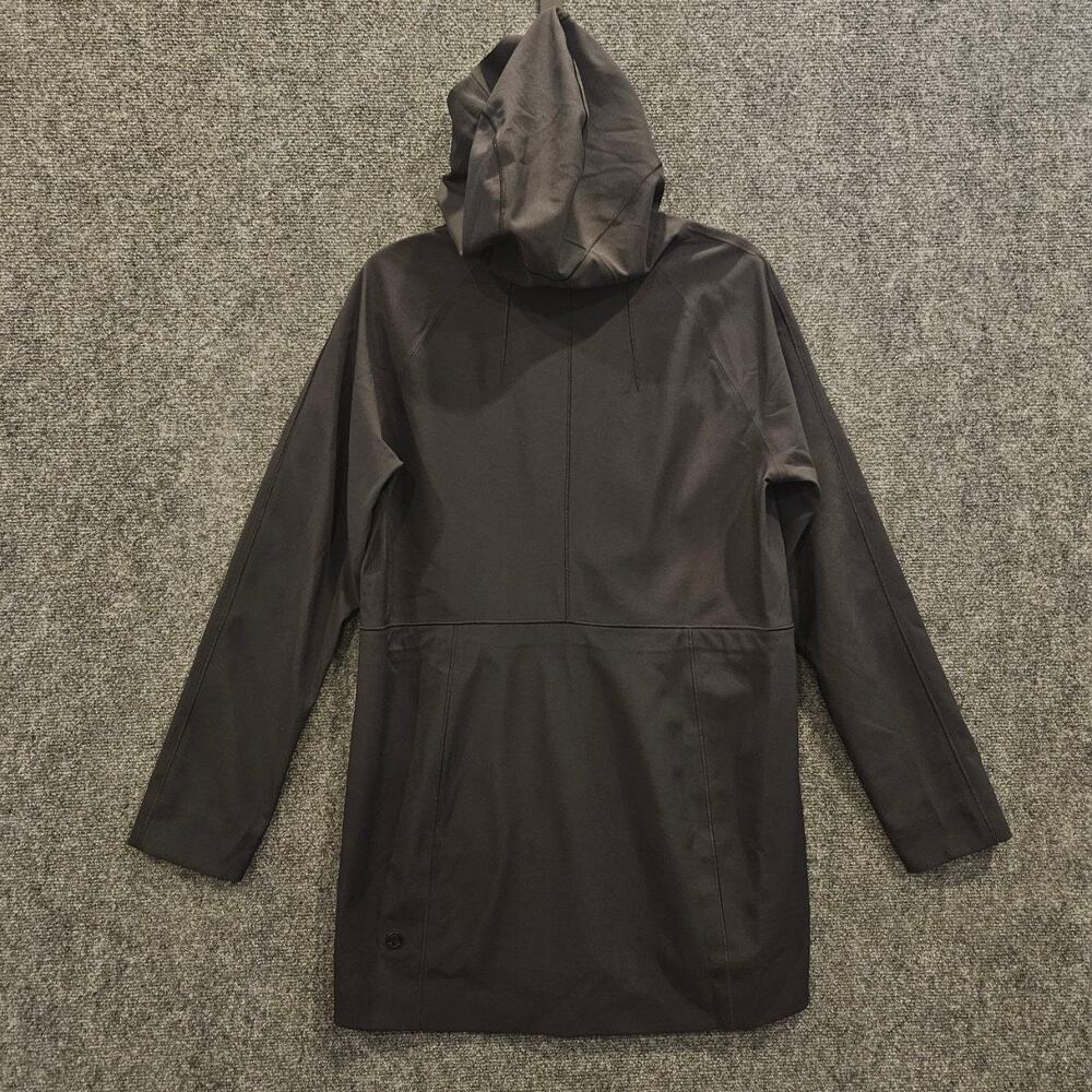 Lululemon Black Hooded Waterproof Rain Jacket Windbreaker Women's Size L - Picture 9 of 10